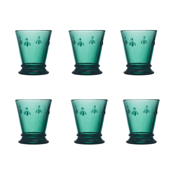 Abeille Wasserglas 26 cl 6er Pack, Smaragdgrün La Rochère