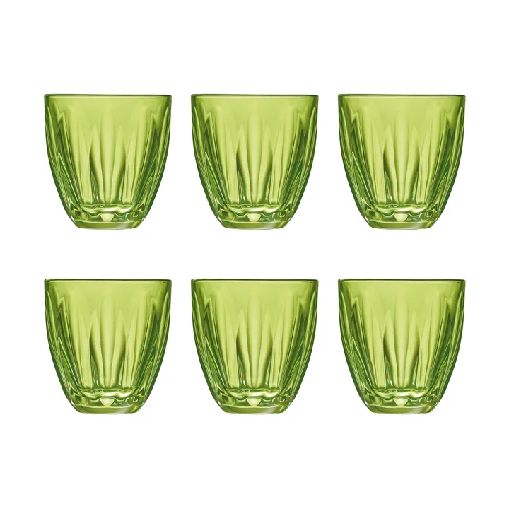 Lily Wasserglas im 6-pack - Kiwigrün - La Rochère