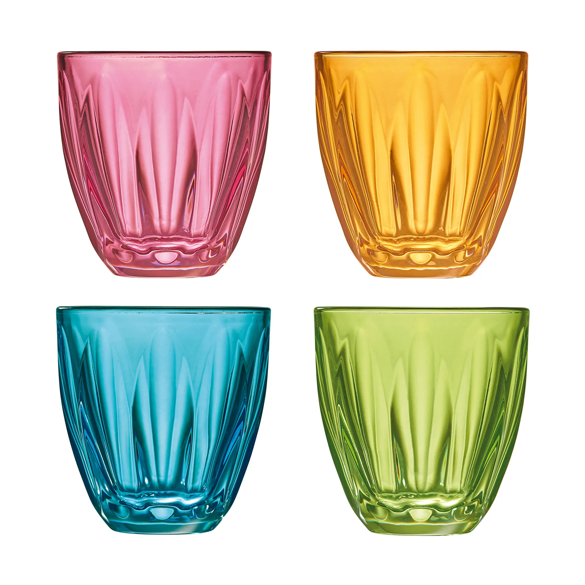 Lily Wasserglas verschiedene Farben, im 4-teiliges La Rochère