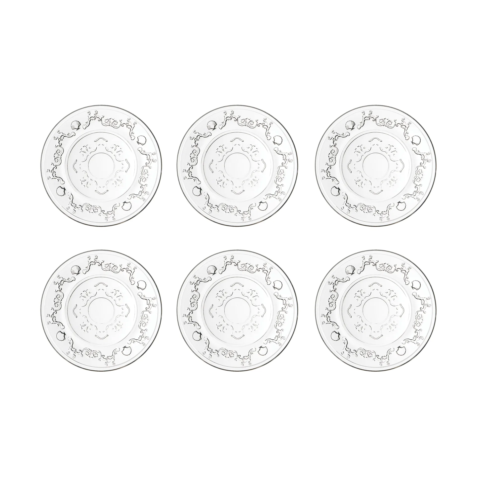 Versailles Assiett 6-pack, Glas La Rochère