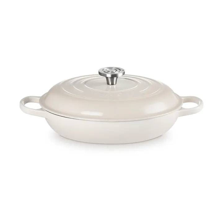 Le Creuset Classic Gusseisen-Buffetbräter mit Glasdeckel - Baiser, 3,5 l - Le Creuset