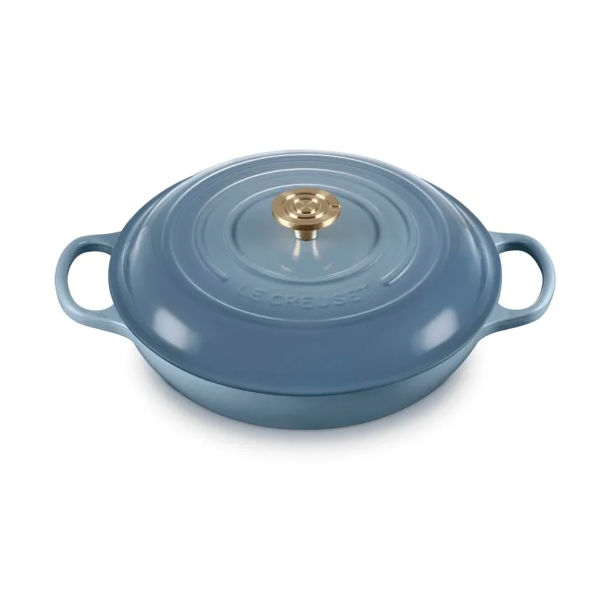 Le Creuset Classic Gusseisen-Buffetbräter mit Glasdeckel, Chambray, 3,5 l Le Creuset