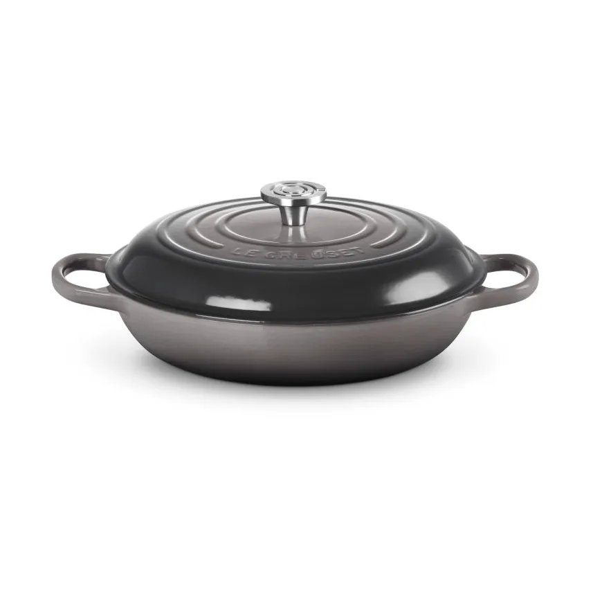 Le Creuset Classic Gusseisen-Buffetbräter mit Glasdeckel, Feuerstein, 3,5 l Le Creuset