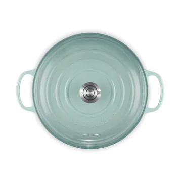 Le Creuset Classic Gusseisen-Buffetbräter mit Glasdeckel - Meersalz, 3,5 l - Le Creuset