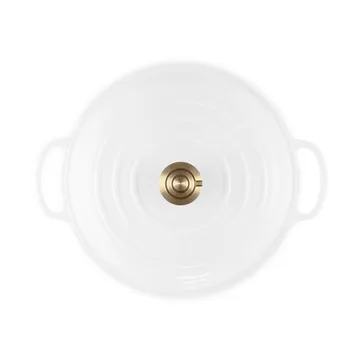 Le Creuset Classic Gusseisen-Buffetbräter mit Glasdeckel - Weiß, 3,5 l - Le Creuset