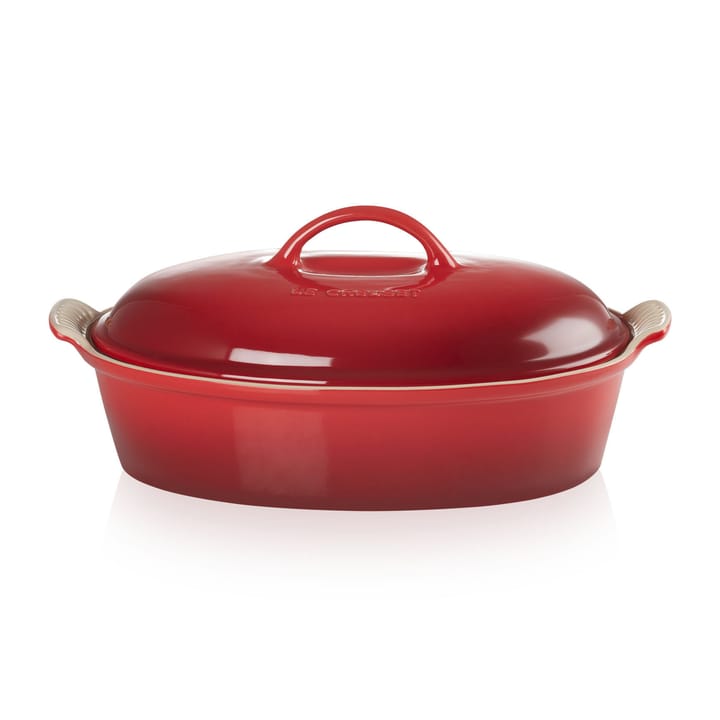 Le Creuset Heritage ovale Ofenform mit Deckel 3,8 l, Cerise Le Creuset