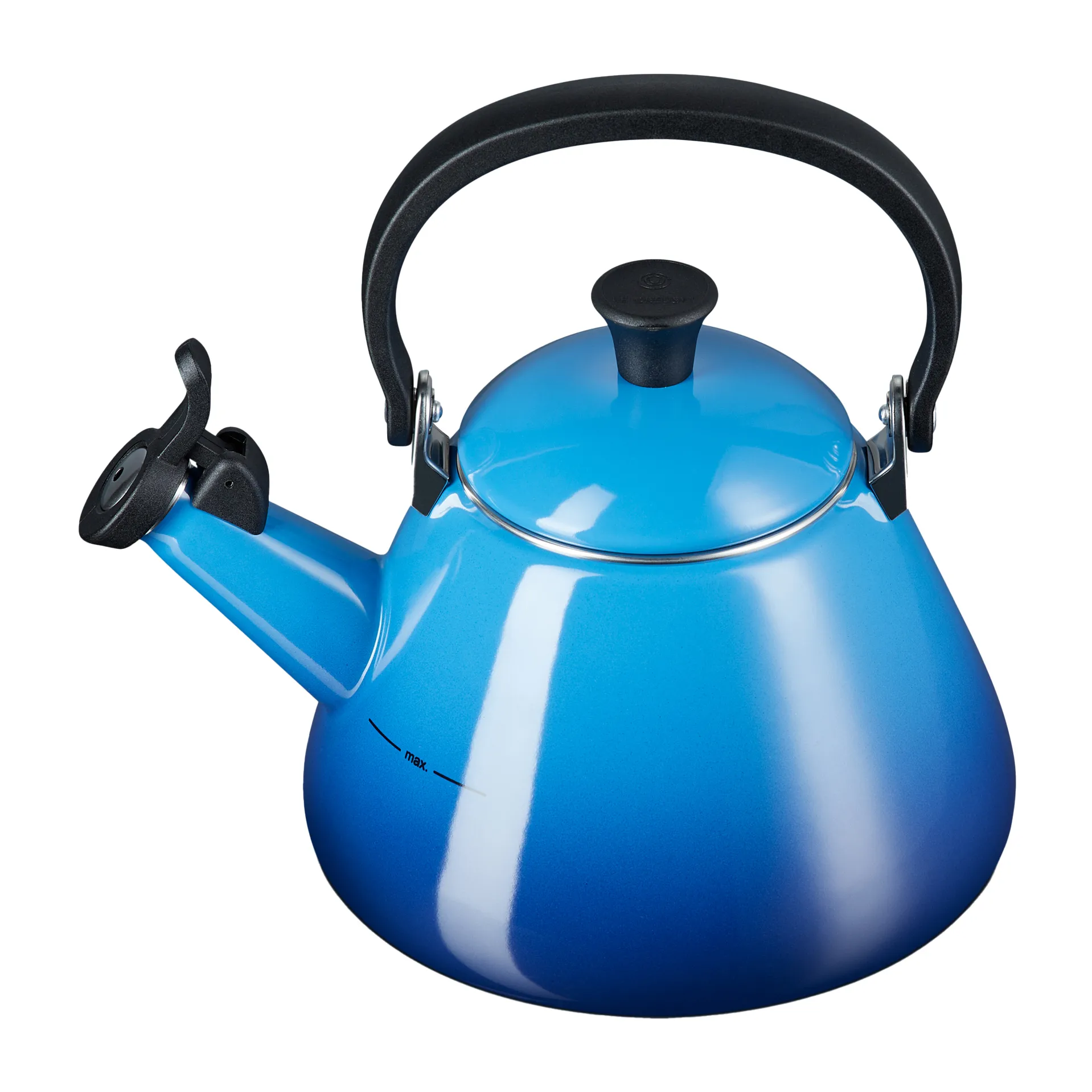 Le Creuset Kone Wasserkessel mit Pfeife, Azure blue Le Creuset
