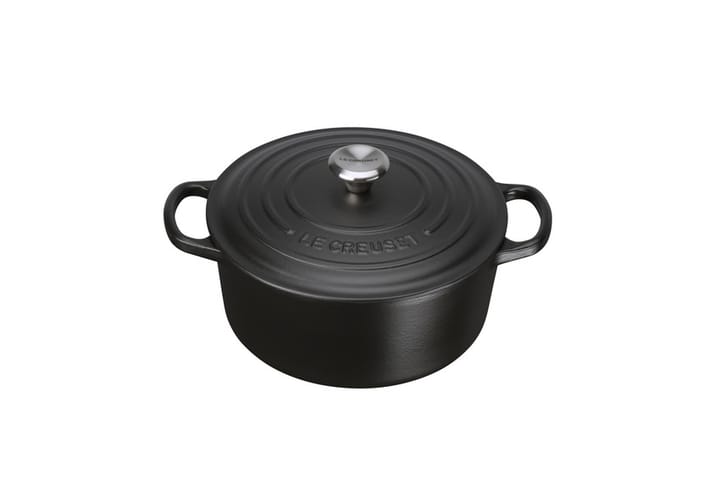 Le Creuset runder Topf Ø22 cm, Mattschwarz Le Creuset