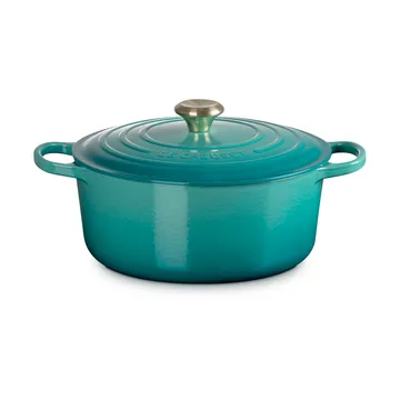 Le Creuset Signature Bräter rund 4,2 l - Bleu Riviera - Le Creuset