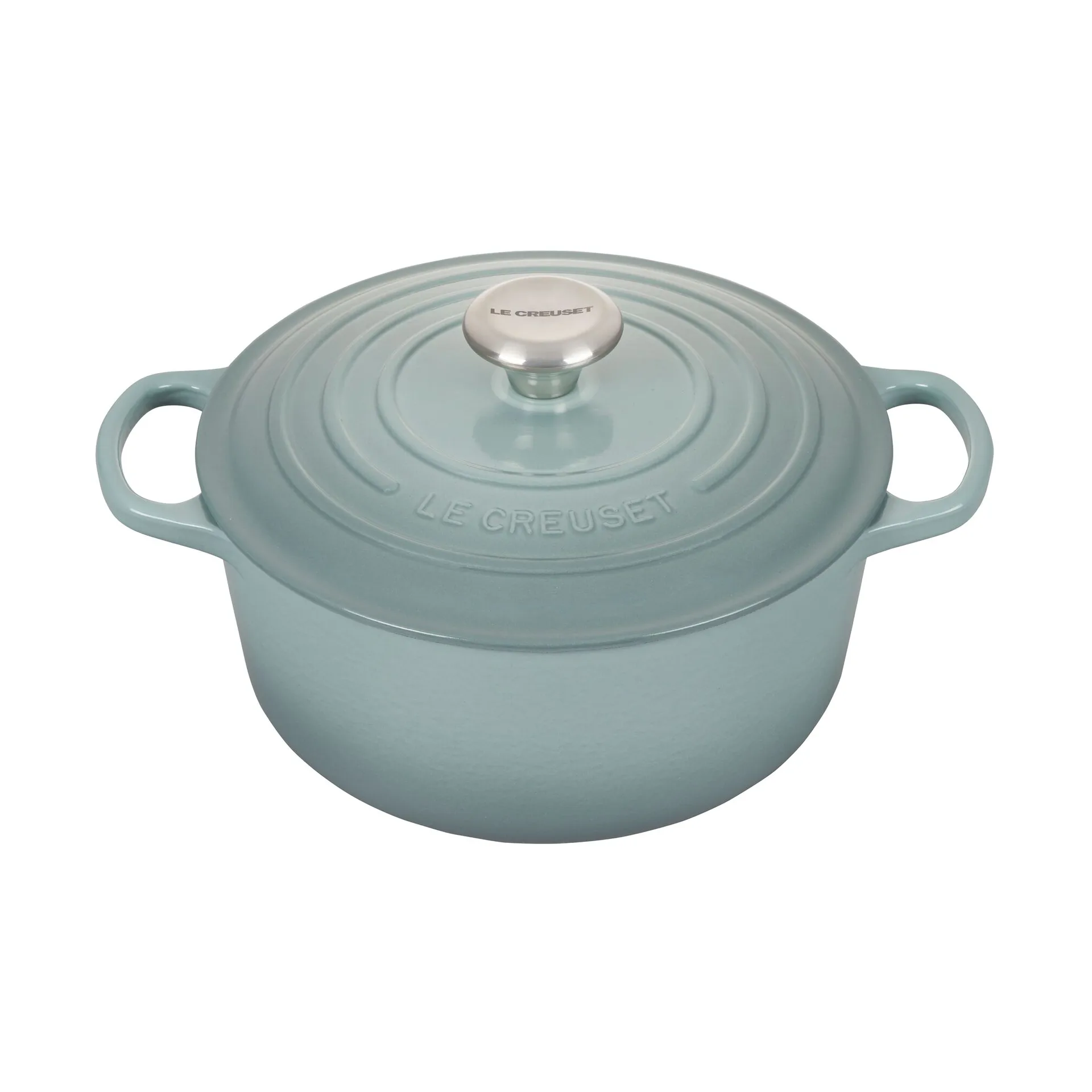Le Creuset Signature Bräter rund 4,2 l, Sea Salt Le Creuset