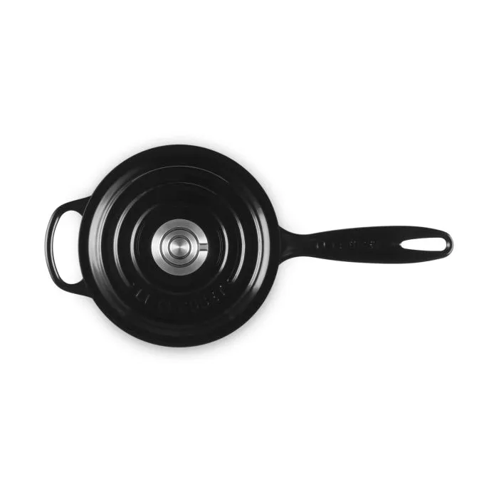 Le Creuset Signature Gusseisen-Kasserolle, Schwarz, 1,5 l Le Creuset