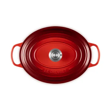 Le Creuset Signature Gusseisen ovale Kasserolle - Kirschrot, 6,3 l - Le Creuset