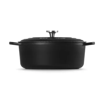 Le Creuset Signature Gusseisen ovale Kasserolle - Matt Schwarz, 6,3 l - Le Creuset