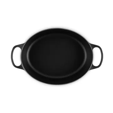 Le Creuset Signature Gusseisen ovale Kasserolle - Matt Schwarz, 6,3 l - Le Creuset