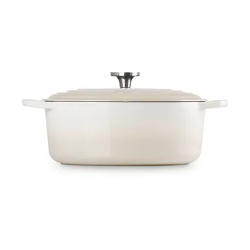 Le Creuset Signature Gusseisen ovale Kasserolle - Meringue, 6,3 l - Le Creuset