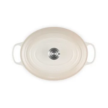 Le Creuset Signature Gusseisen ovale Kasserolle - Meringue, 6,3 l - Le Creuset