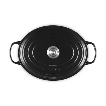 Le Creuset Signature Gusseisen ovale Kasserolle - Schwarz, 6,3 l - Le Creuset