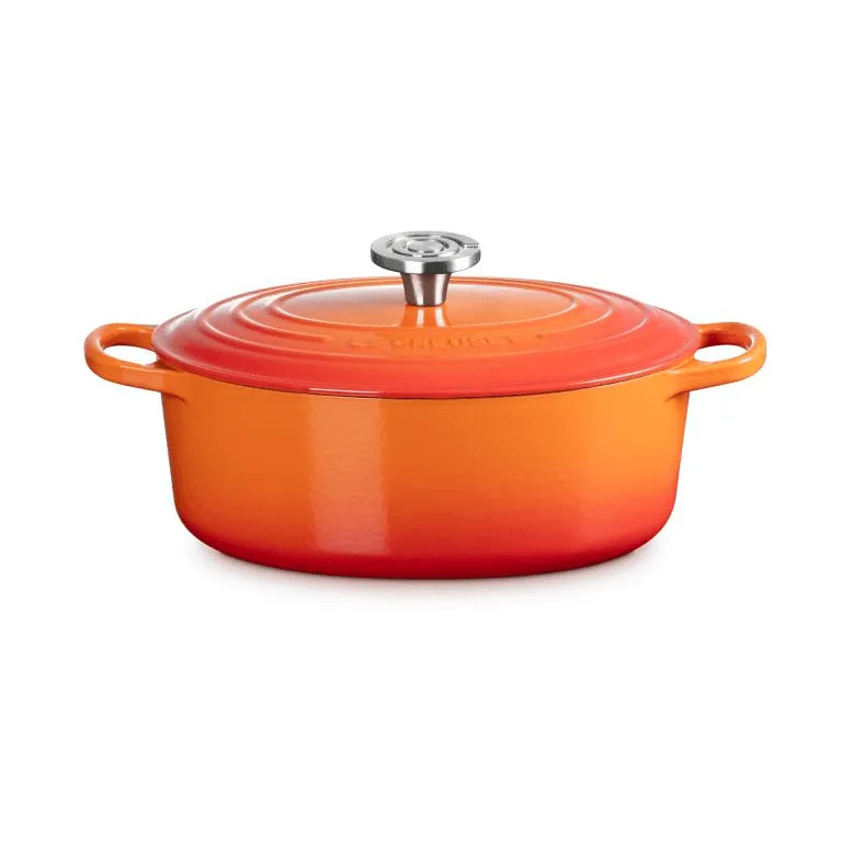 Le Creuset Signature Gusseisen ovale Kasserolle, Volcanic, 4,1 l Le Creuset