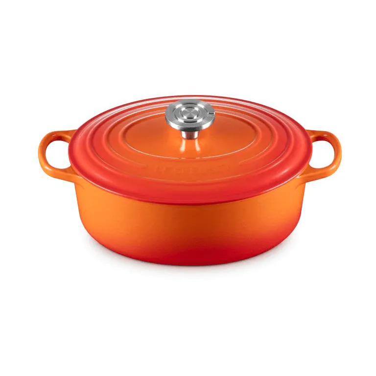 Le Creuset Signature Gusseisen ovale Kasserolle, Volcanic, 4,1 l Le Creuset