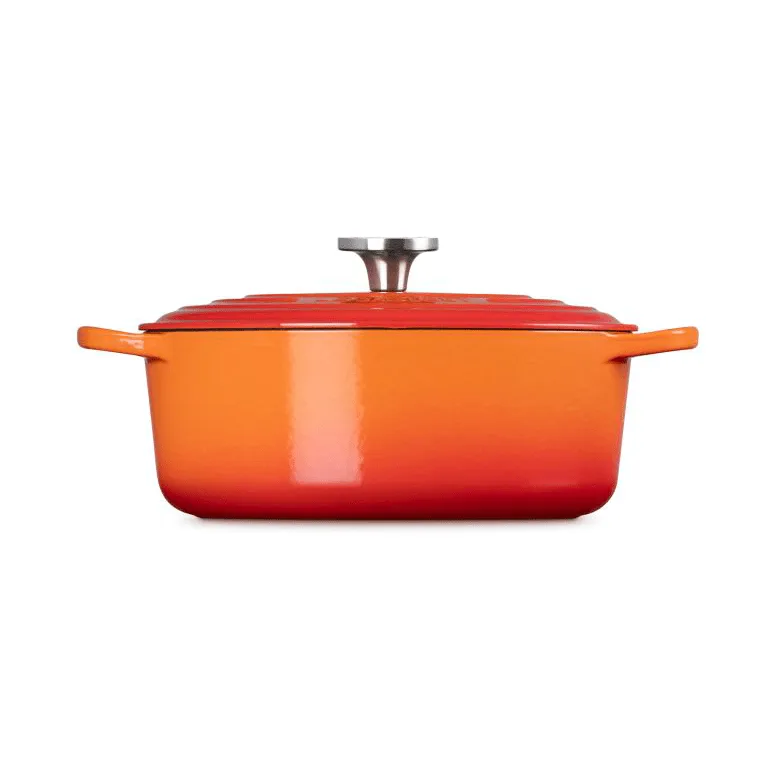 Le Creuset Signature Gusseisen ovale Kasserolle, Volcanic, 4,1 l Le Creuset