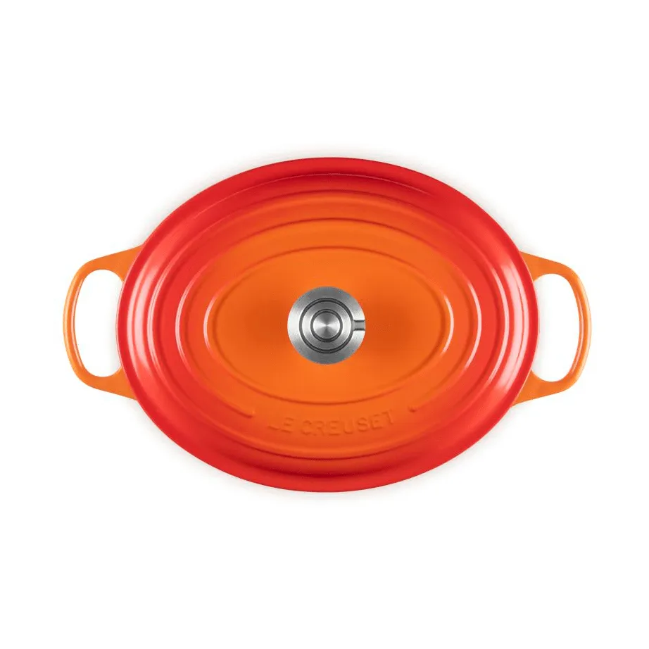 Le Creuset Signature Gusseisen ovale Kasserolle, Volcanic, 6,3 l Le Creuset
