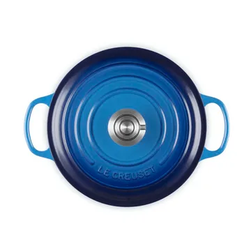 Le Creuset Signature Gusseisen runder Bräter - Azurblau, 4,2 l - Le Creuset