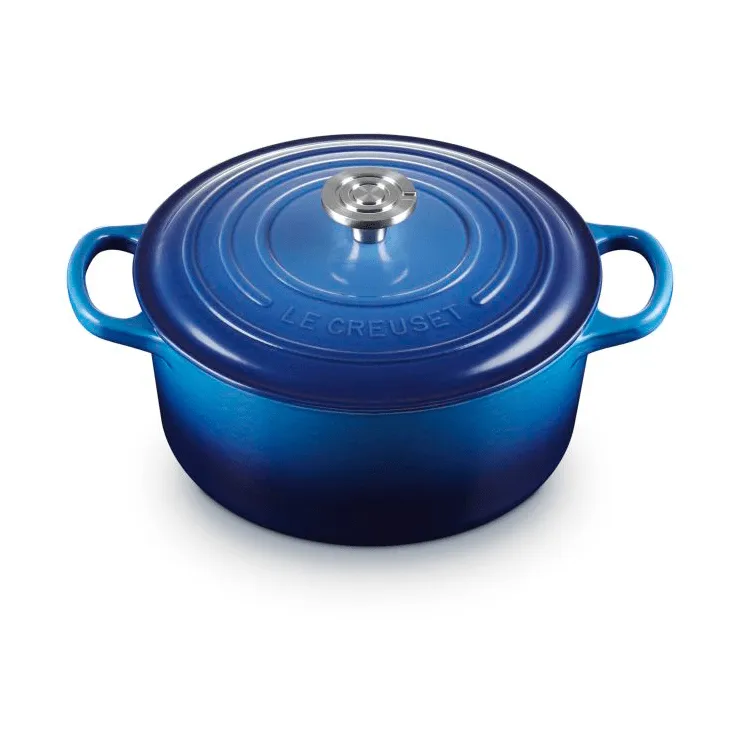 Le Creuset Signature Gusseisen runder Bräter, Azure, 3,3 l Le Creuset