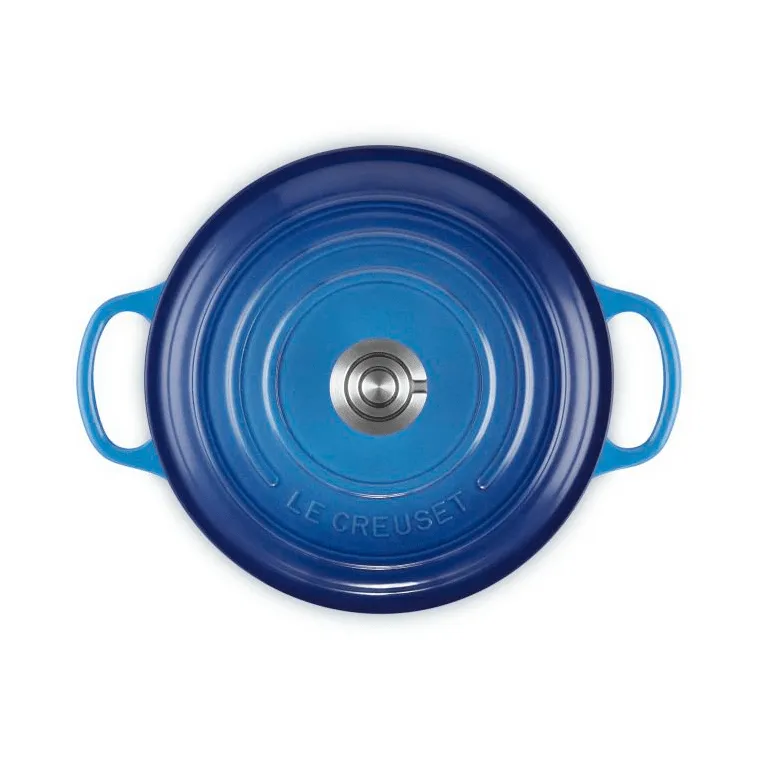Le Creuset Signature Gusseisen runder Bräter, Azure, 3,3 l Le Creuset