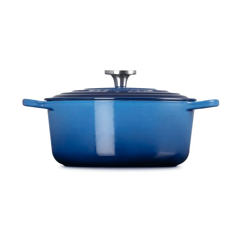 Le Creuset Signature Gusseisen runder Bräter, Azure, 5,3 l Le Creuset