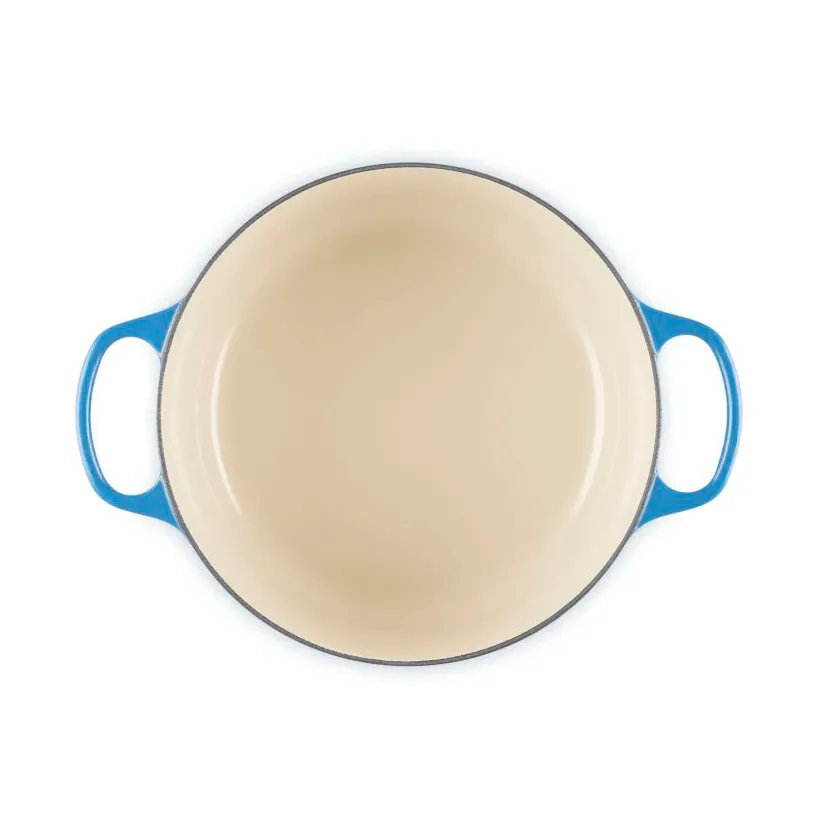 Le Creuset Signature Gusseisen runder Bräter, Azure, 5,3 l Le Creuset