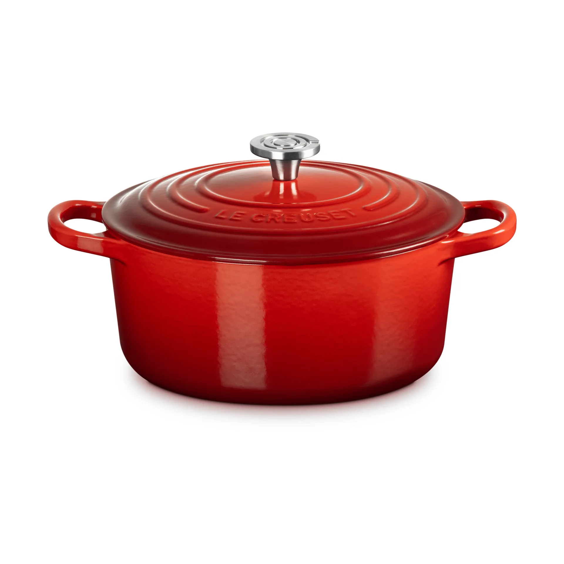 Le Creuset Signature Gusseisen runder Bräter, Cerise, 3,3 l Le Creuset