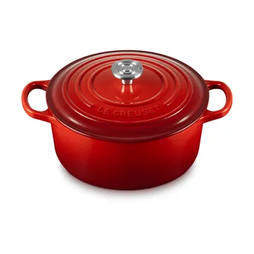 Le Creuset Signature Gusseisen runder Bräter - Cerise, 3,3 l - Le Creuset