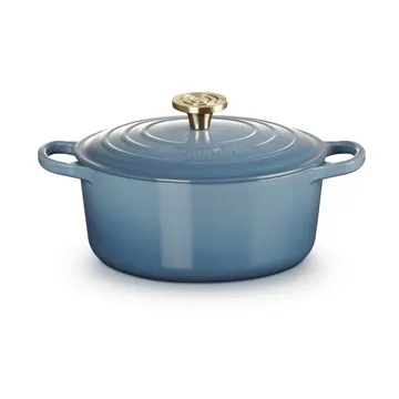 Le Creuset Signature Gusseisen runder Bräter - Chambray, 4,2 l - Le Creuset