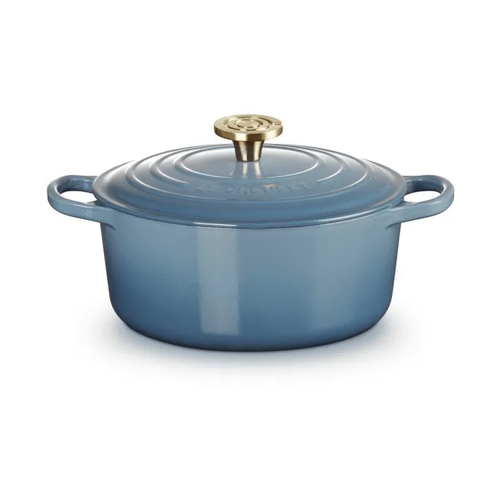 Le Creuset Signature Gusseisen runder Bräter - Chambray, 4,2 l - Le Creuset