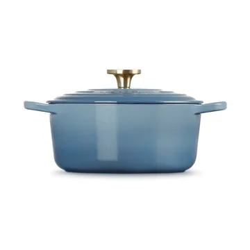 Le Creuset Signature Gusseisen runder Bräter - Chambray, 4,2 l - Le Creuset