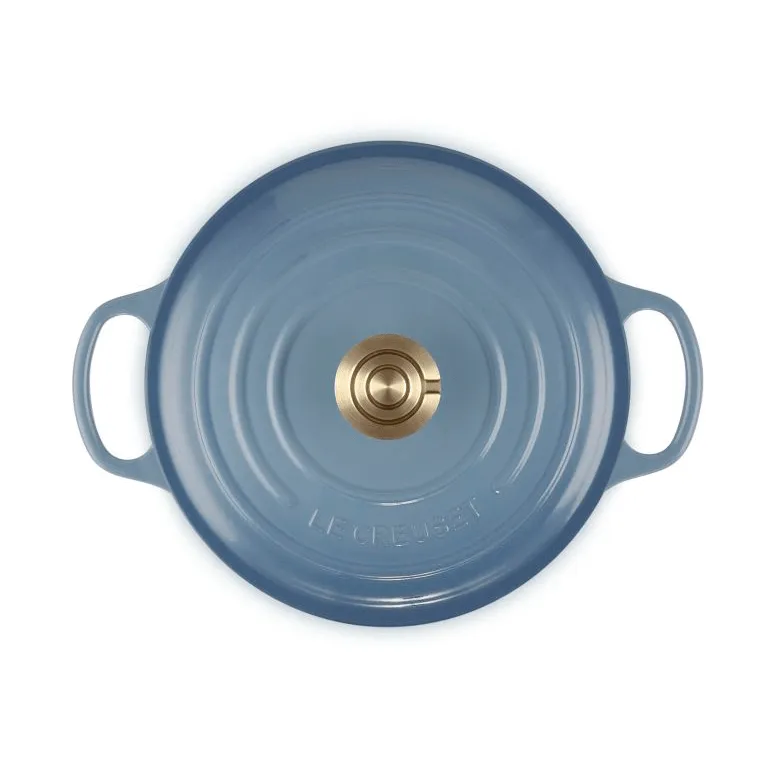 Le Creuset Signature Gusseisen runder Bräter, Chambray, 4,2 l Le Creuset
