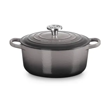 Le Creuset Signature Gusseisen runder Bräter - Flint, 4,2 l - Le Creuset