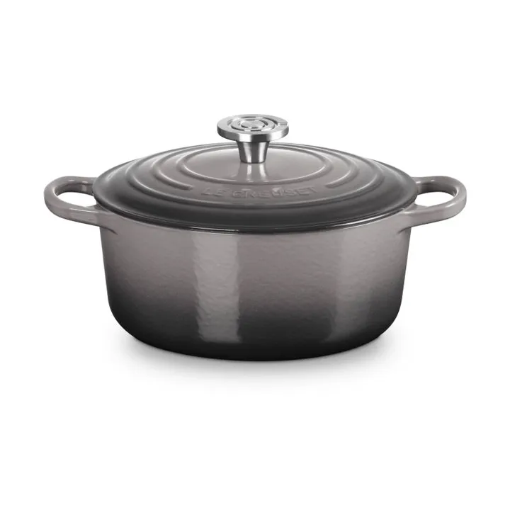 Le Creuset Signature Gusseisen runder Bräter - Flint, 4,2 l - Le Creuset