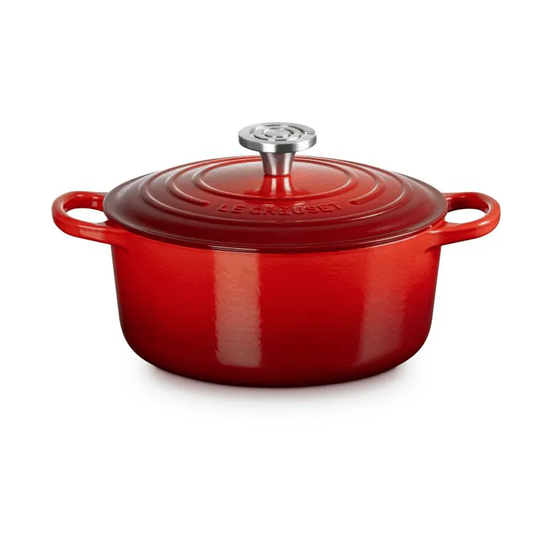Le Creuset Signature Gusseisen runder Bräter, Kirschrot, 4,2 l Le Creuset