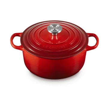 Le Creuset Signature Gusseisen runder Bräter - Kirschrot, 4,2 l - Le Creuset
