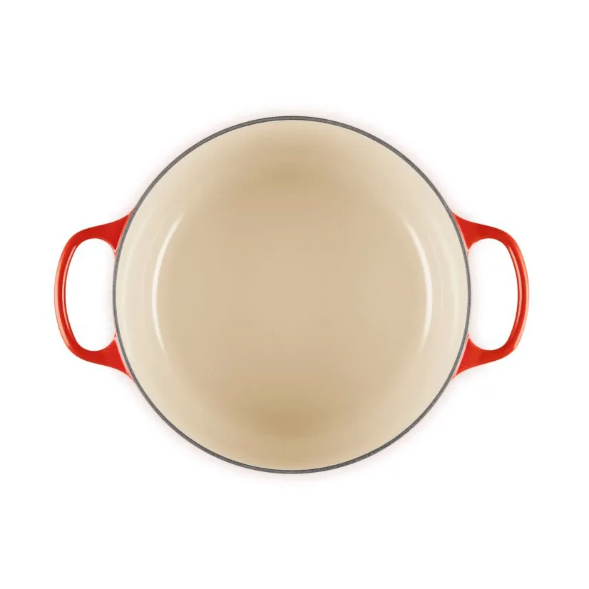 Le Creuset Signature Gusseisen runder Bräter, Kirschrot, 5,3 l Le Creuset