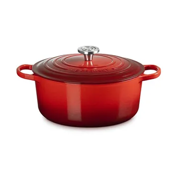 Le Creuset Signature Gusseisen runder Bräter - Kirschrot, 6,7 l - Le Creuset