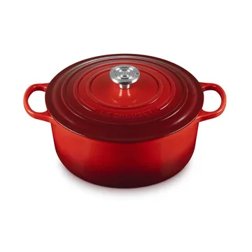 Le Creuset Signature Gusseisen runder Bräter - Kirschrot, 6,7 l - Le Creuset