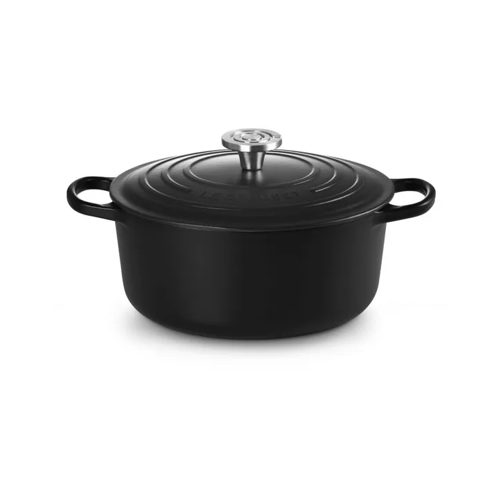 Le Creuset Signature Gusseisen runder Bräter - Matt Schwarz, 5,3 l - Le Creuset