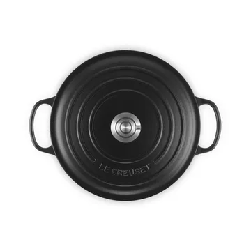 Le Creuset Signature Gusseisen runder Bräter - Matt Schwarz, 6,7 l - Le Creuset