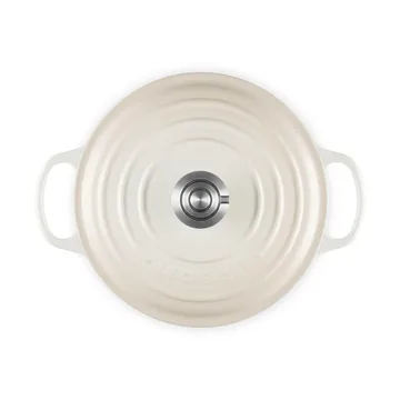 Le Creuset Signature Gusseisen runder Bräter - Meringue, 4,2 l - Le Creuset