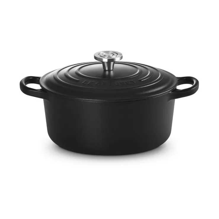 Le Creuset Signature Gusseisen runder Bräter, Schwarz, 3,3 l Le Creuset