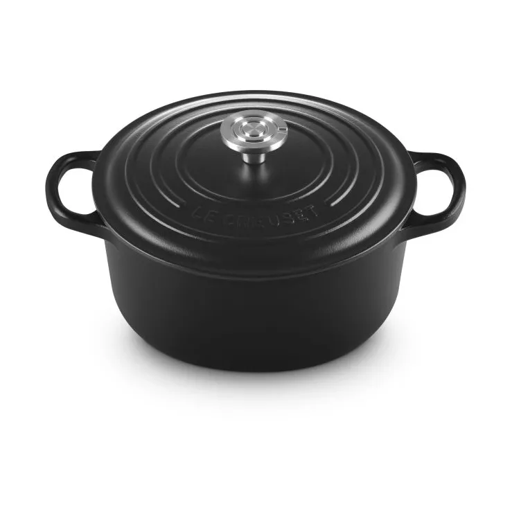 Le Creuset Signature Gusseisen runder Bräter, Schwarz, 3,3 l Le Creuset