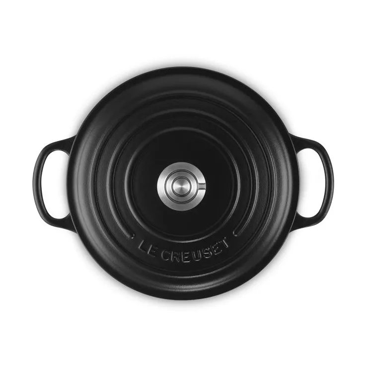 Le Creuset Signature Gusseisen runder Bräter, Schwarz, 3,3 l Le Creuset