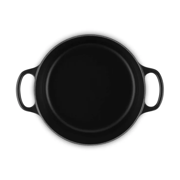 Le Creuset Signature Gusseisen runder Bräter, Schwarz, 3,3 l Le Creuset